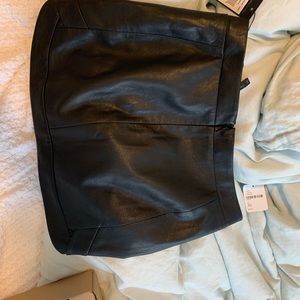 brand new BCBG leather skirt